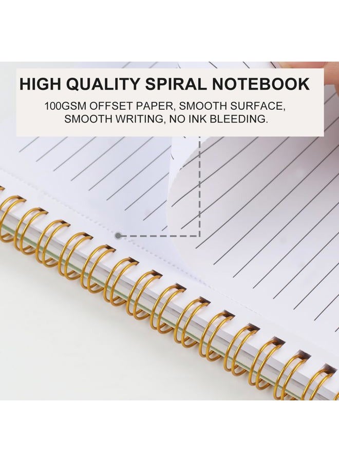 Joyberg Aesthetic Spiral Notebook, 2PCS Cute Notebook, 8.3" x 6" Notebook For Women, A5 Spiral Journal Notebook for Office/School/Home (Pink & Beige) - Image 5