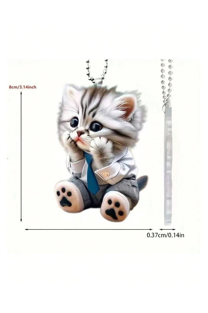 Car Hanging Ornament Car Decoration with a Cute Cat Design – Car Accessories Adding an Elegant Touch to Your Car Decor - Image 4