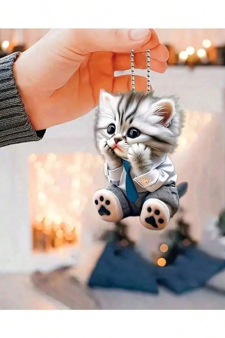 Car Hanging Ornament Car Decoration with a Cute Cat Design – Car Accessories Adding an Elegant Touch to Your Car Decor - Image 2