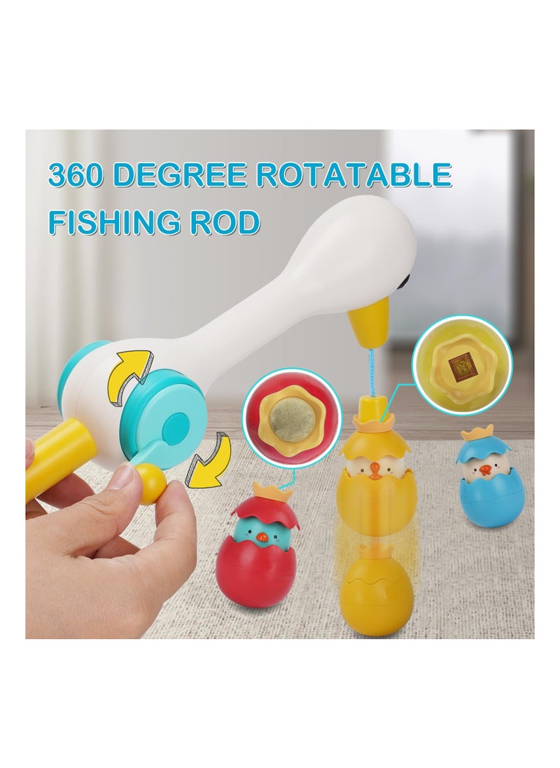 Generic - Toddler Bath Toy Set (6 Pack) - Fun Floating Fishing Game with Squirting Egret Bird, Water Scoop, and Stacking Cups - Safe and Mold-Free for Infants and Kids Ages 1-3 (Boys & Girls) - Image 1