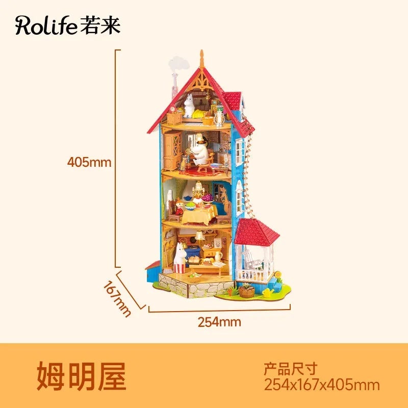 Rolife Moomin House Series Building Blocks Moomin Mama Kitchen Dining Room Assembled Model Toys Desktop Ornaments Gifts, DA009 9893035 - Image 1