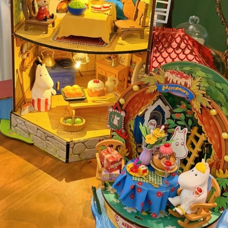 Rolife Moomin House Series Building Blocks Moomin Mama Kitchen Dining Room Assembled Model Toys Desktop Ornaments Gifts, DA009 9893035 - Image 5