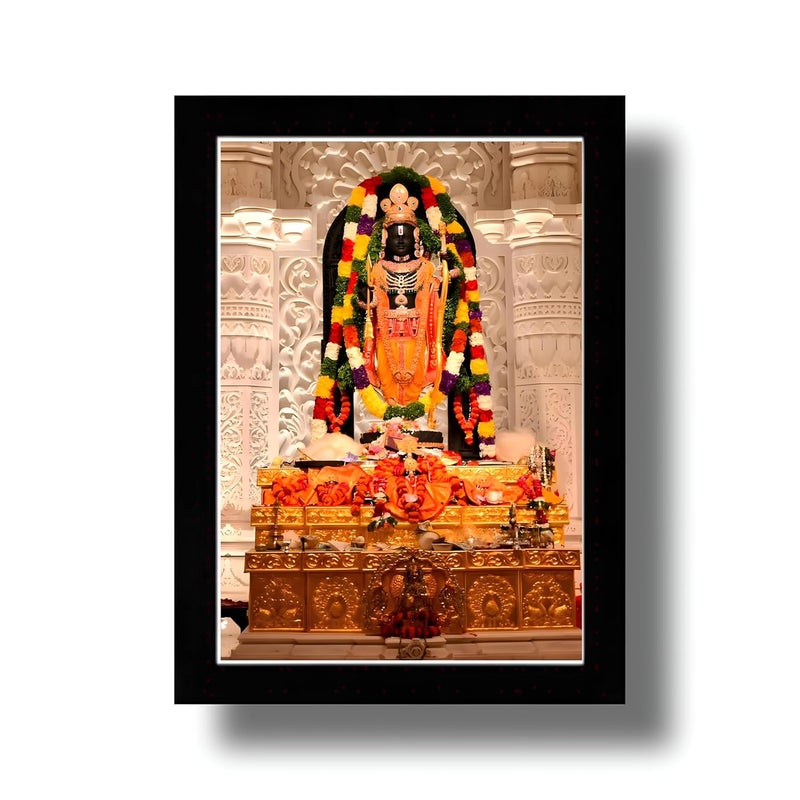 Frame House Shree Ram Murti Of Ayodhya Photo Frame For Home and Office And Pooja Room Of size 10X14 Inches 26X36 CM With Frame And Acrylic Glass - Image 1