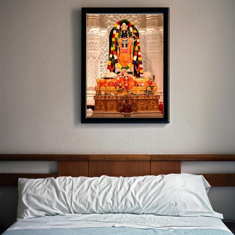 Frame House Shree Ram Murti Of Ayodhya Photo Frame For Home and Office And Pooja Room Of size 10X14 Inches 26X36 CM With Frame And Acrylic Glass - Image 4
