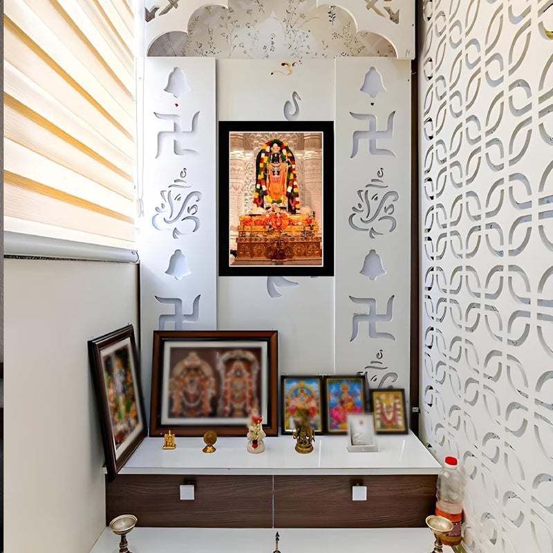 Frame House Shree Ram Murti Of Ayodhya Photo Frame For Home and Office And Pooja Room Of size 10X14 Inches 26X36 CM With Frame And Acrylic Glass - Image 2