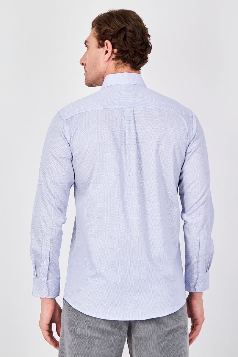 Chaps Men Regular Fit Geographic Print Long Sleeve Dress Shirt, Multicolor - Image 3