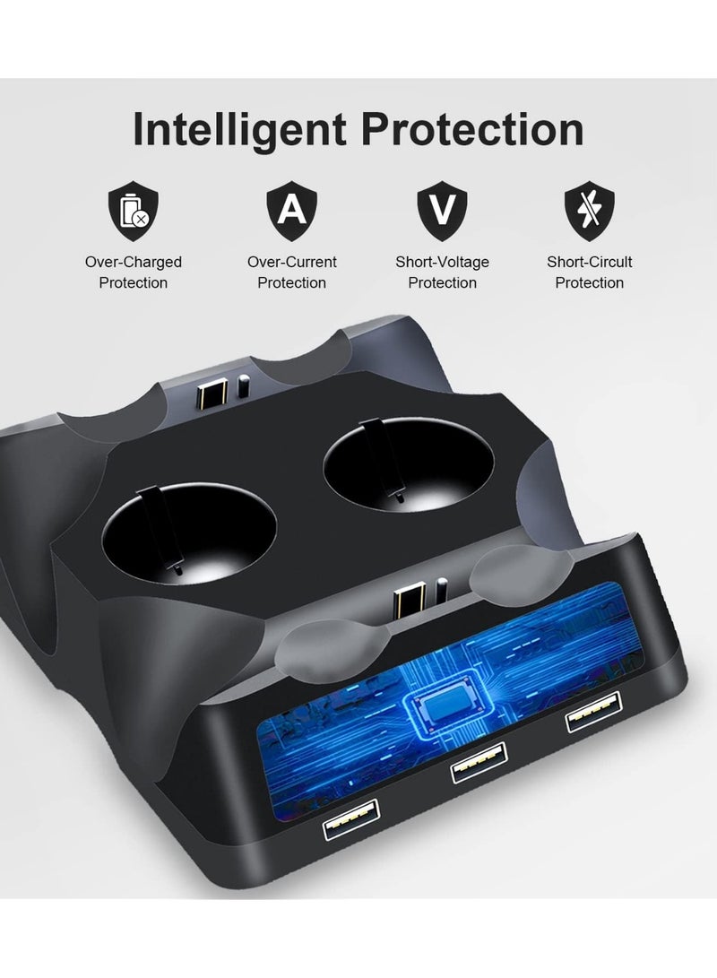 iplay Controller Charging Dock Station Fit for PS4, 4 in 1 PS Controller Charger Station, Fast Controller Charger with LED Indicator Compatible with PS4/Slim/PS4 Pro/PS VR Charging Dock(1 Pack) - Image 2