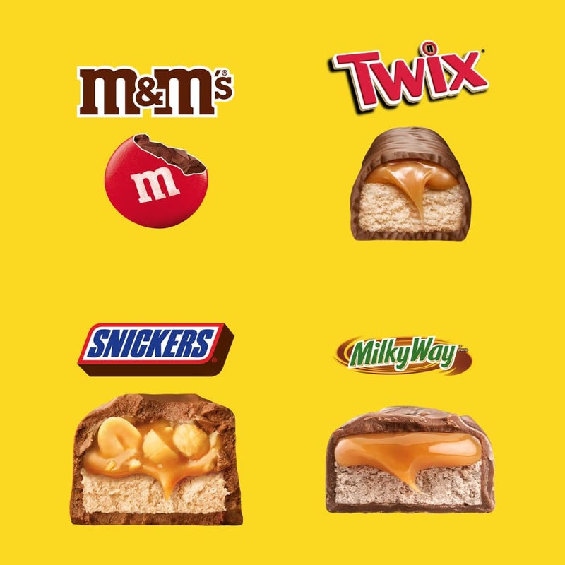 Mars SNICKERS, M&M'S Milk Chocolate, MILKY WAY & TWIX Fun Size Chocolate Candy Variety Pack, Halloween Candy Variety Pack, 75 Ct Bulk Bag - Image 2