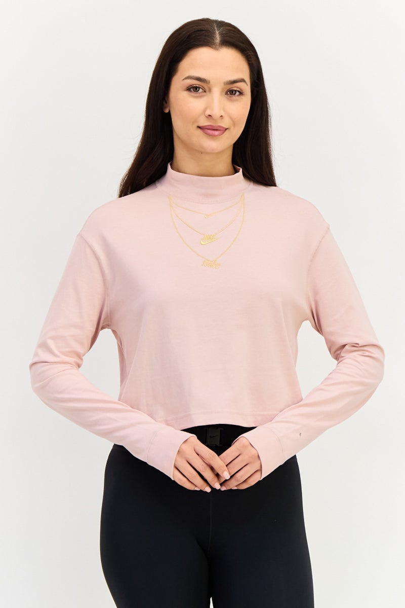 Nike Women Loose Fit Long Sleeve Outdoor T-Shirt, Pink - Image 1