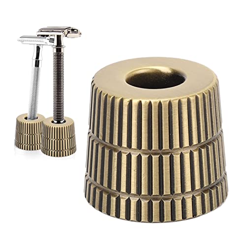 Brrnoo Metal Shaving Stand Base Shaving Stand Men Shaving Stand Double Edged Holder for Men Women Safety Holder Base Shaver Accessories - Image 2