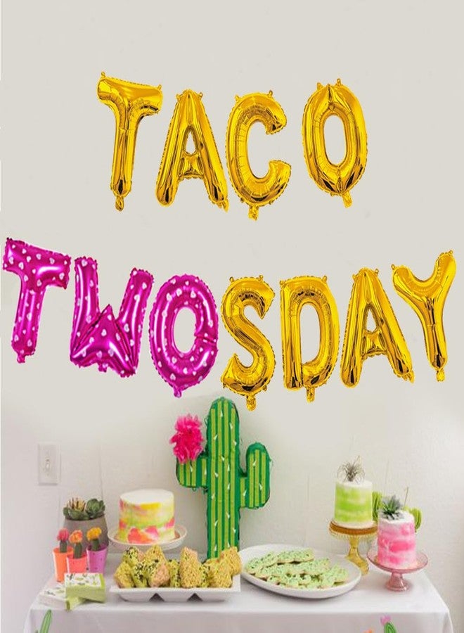 Geloar Qinsly's 14PCS Taco Twosday Birthday Party Kit - Fiesta Themed Banner, Balloons, Cactus Decorations for Taco 2sDay Celebration - Image 1