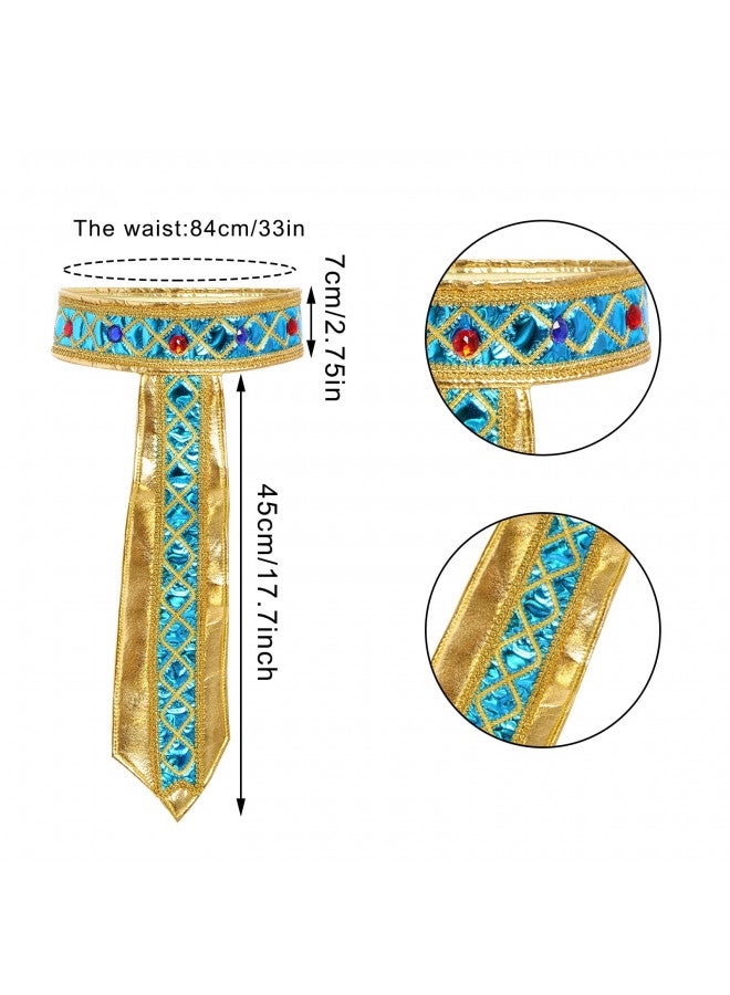 SUMERSHA 5 قطع ملحقات زي مصري إكسسوارات نسائية رأس ثعبان مزينة بالخرز طوق حزام وأساور زي هالوين كوسبلاي - Image 3