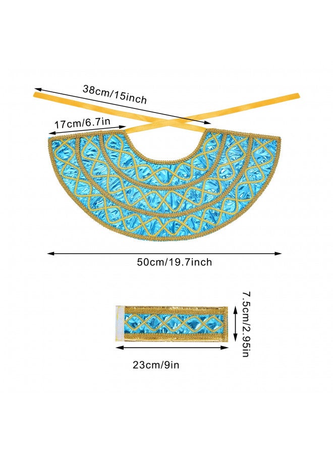 SUMERSHA 5 قطع ملحقات زي مصري إكسسوارات نسائية رأس ثعبان مزينة بالخرز طوق حزام وأساور زي هالوين كوسبلاي - Image 2