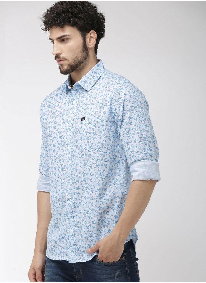The Indian Garage Co Men Slim Fit Abstract Printed Full Sleeves Spread Collar Casual Shirt  - Image 4