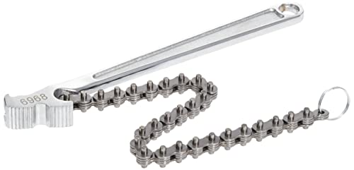OTC 6968 Ratcheting Chain Wrench Handles Parts of Many Shapes Round Oval Square Hexagon and Octagon Chain Grips Objects Ranging from 112 to 4 Outside Diameter 12 Handle - Image 3
