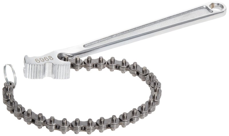 OTC 6968 Ratcheting Chain Wrench Handles Parts of Many Shapes Round Oval Square Hexagon and Octagon Chain Grips Objects Ranging from 112 to 4 Outside Diameter 12 Handle - Image 2