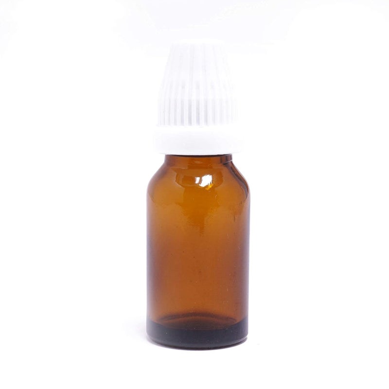 HOMEOTRADE homeotrade 10ml Round Empty Glass Bottle Euro Dropper White Conical Tamper Proof Cap Refillable Reusable Leak Proof Amber Pack of 6  - Image 4