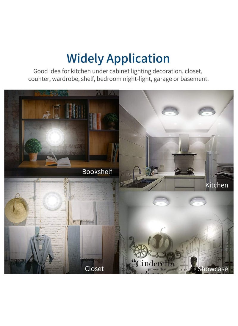 3PCS LED Lights with Remote Control, Under Cabinet Light Wireless Smart LED Night Lamp for Kitchen Wardrobe Cupboard Stair Corridor Flush Mount Ceiling Lamp Flush Mount Ceiling Lamp
