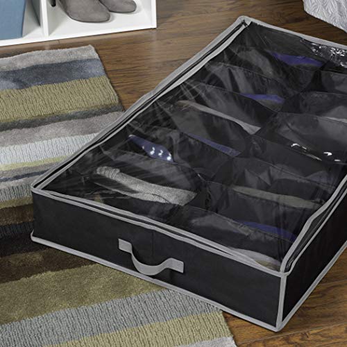 Richards Homewares Gearbox Sixteen Cell Shoe Organizer-Black/Grey (1 Pack) - Image 2