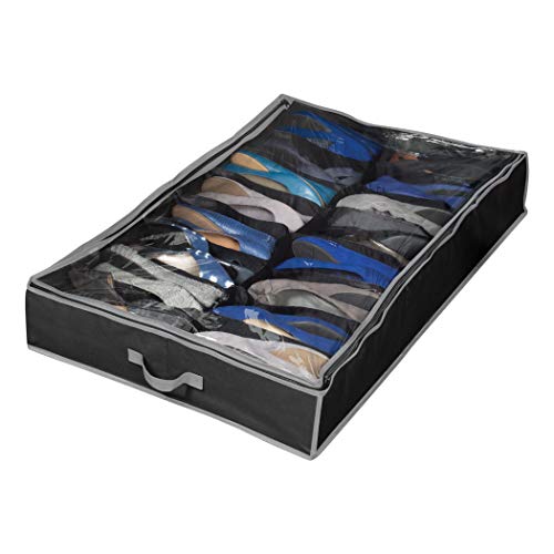 Richards Homewares Gearbox Sixteen Cell Shoe Organizer-Black/Grey (1 Pack) - Image 1