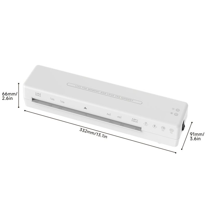 All New Upgraded A4 Photo Document Laminator With Round Corner Cutter Gift Set Including A4 A5 Laminating Films 5 Sheets Each And A6 Film 10 Sheets Fast Preheating Stable Operation Office Home Use White UL - Image 5