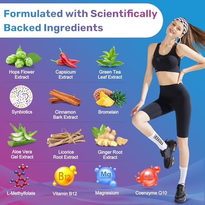 ZHPHK GLP-1 Supplement Natural Activator Formula GLP1 for Women & Men, with Probiotic, Hops, Green Tea for Energy, Gut Health, Hunger & Metabolism Support, 150 Count - Image 3