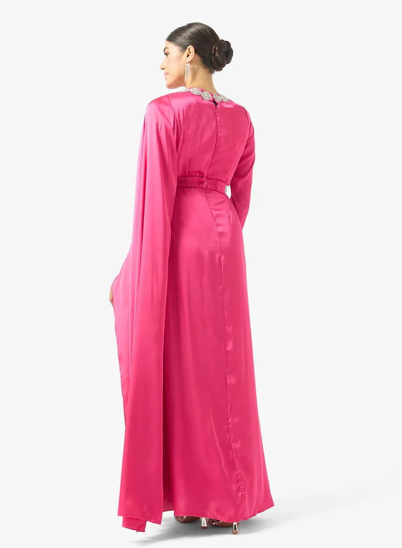 جولدن ابل Belted Maxi Dress