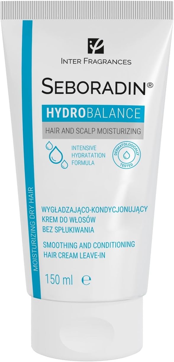 Seboradin Leave In Conditioner Intensively Moisturizing Hair Cream For All Types Of Hair Strengthening Nourishing Algae Amaranth Complex Of 7 Oils Hydro Ballance 150 ml