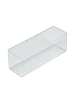 Simplify Simplify Medium Multi-Purpose Drawer Organizer | Desk | Office Supplies | Storage | Bathroom | Cosmetics | Accessories | Organization | Transparent | Super Clear  - Image 1