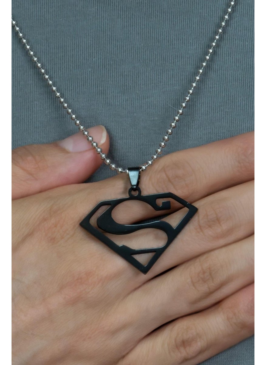 Takı Dükkanı Superman Men's Steel Necklace Chain cck02  - Image 1