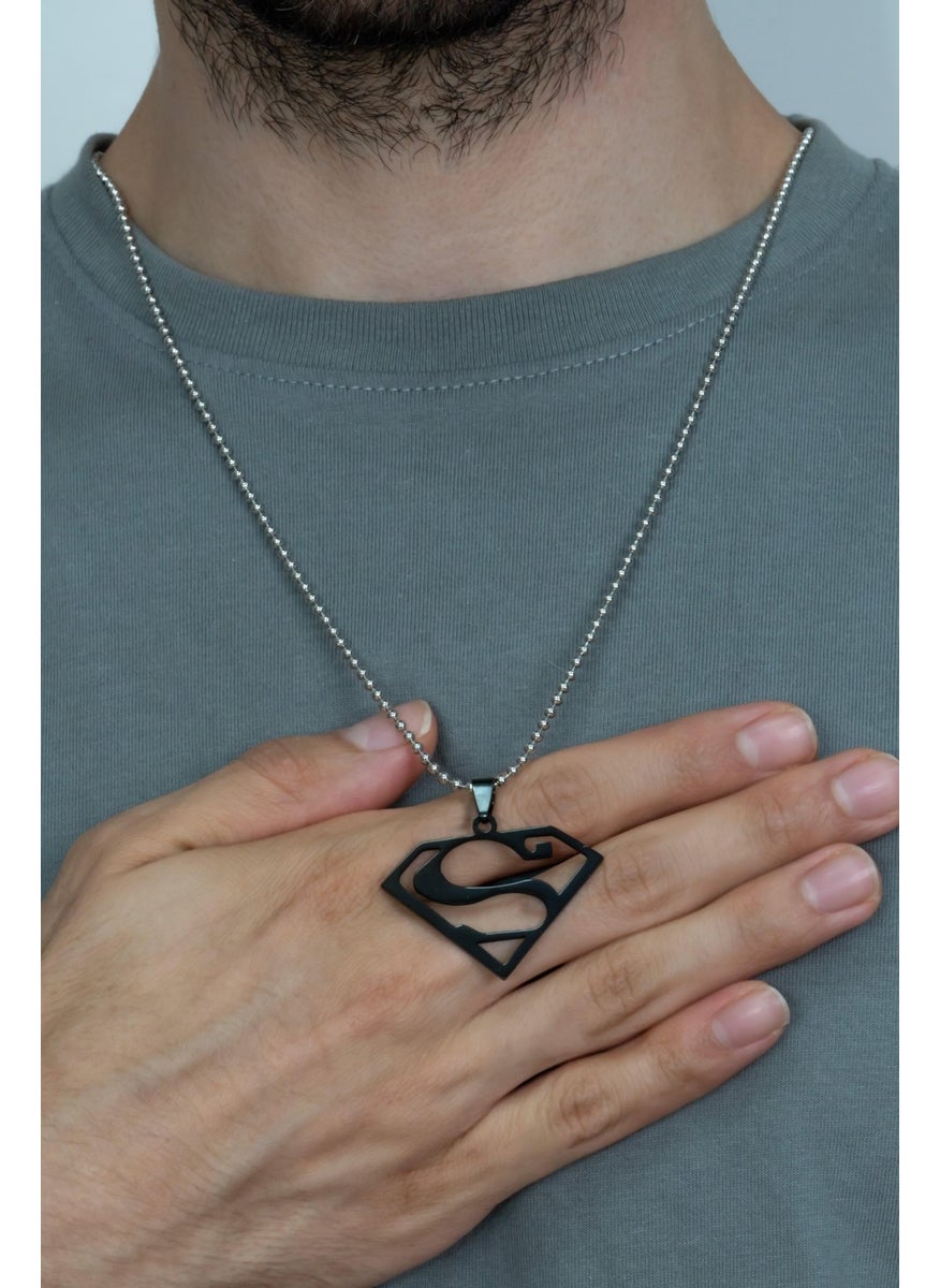 Takı Dükkanı Superman Men's Steel Necklace Chain cck02  - Image 3