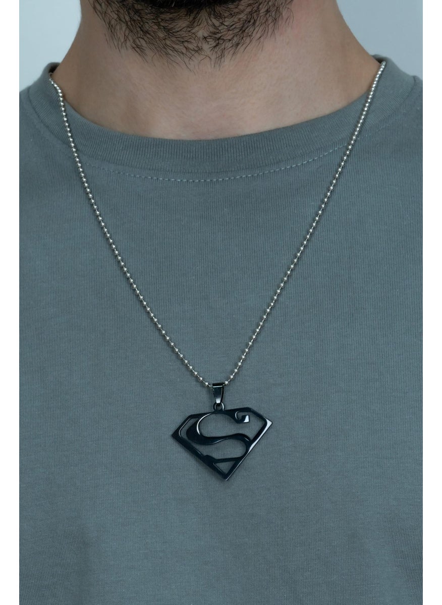 Takı Dükkanı Superman Men's Steel Necklace Chain cck02  - Image 2