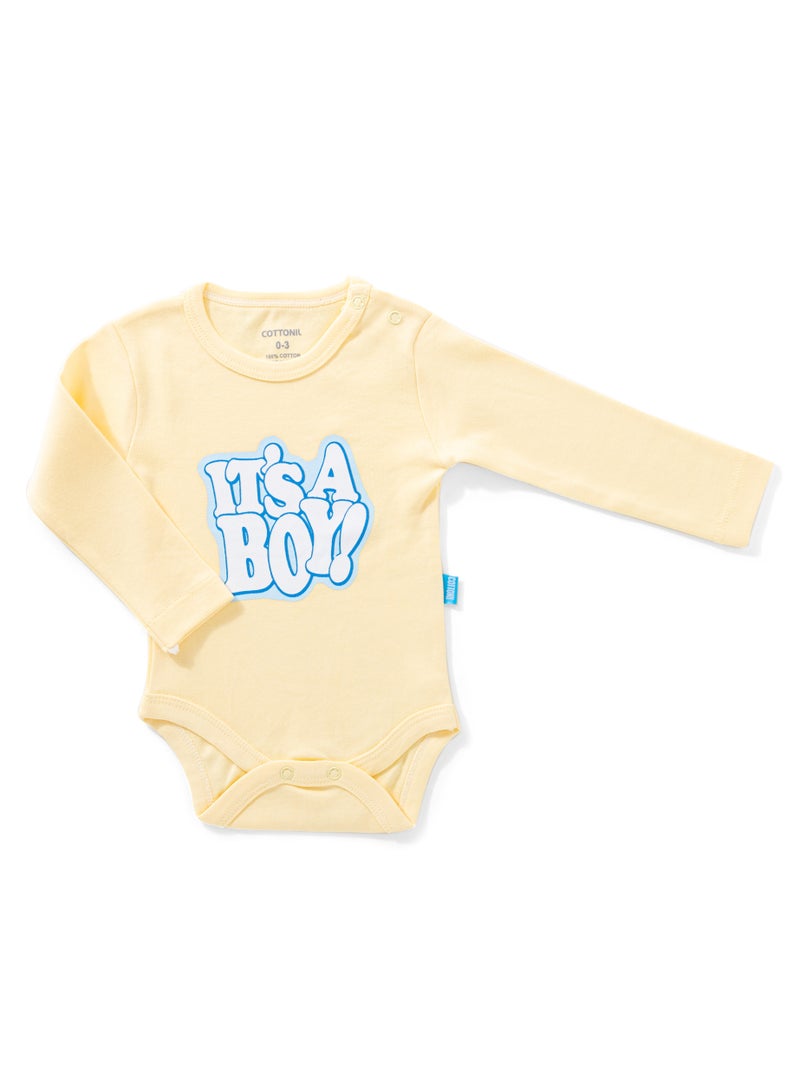 COTTONIL Pack of 3 Cotton Long Sleeve Bodysuit for Baby - Image 3