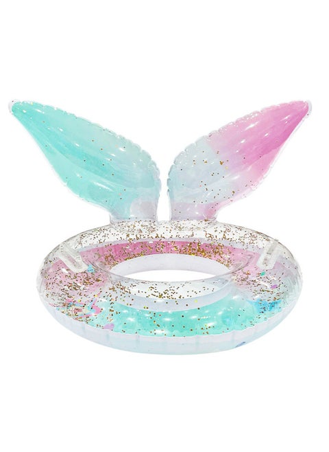 Thickened Sequins Mermaid With Handle Underarm Circle Outdoor Water Amusement 6-12 Years Old Children Swimming Circle-After Inflating Outer Diameter:100#Adult With Handle( 65-80kg )-Inner Diameter After Inflating:Colorful Sequined Mermaid Swim Ring