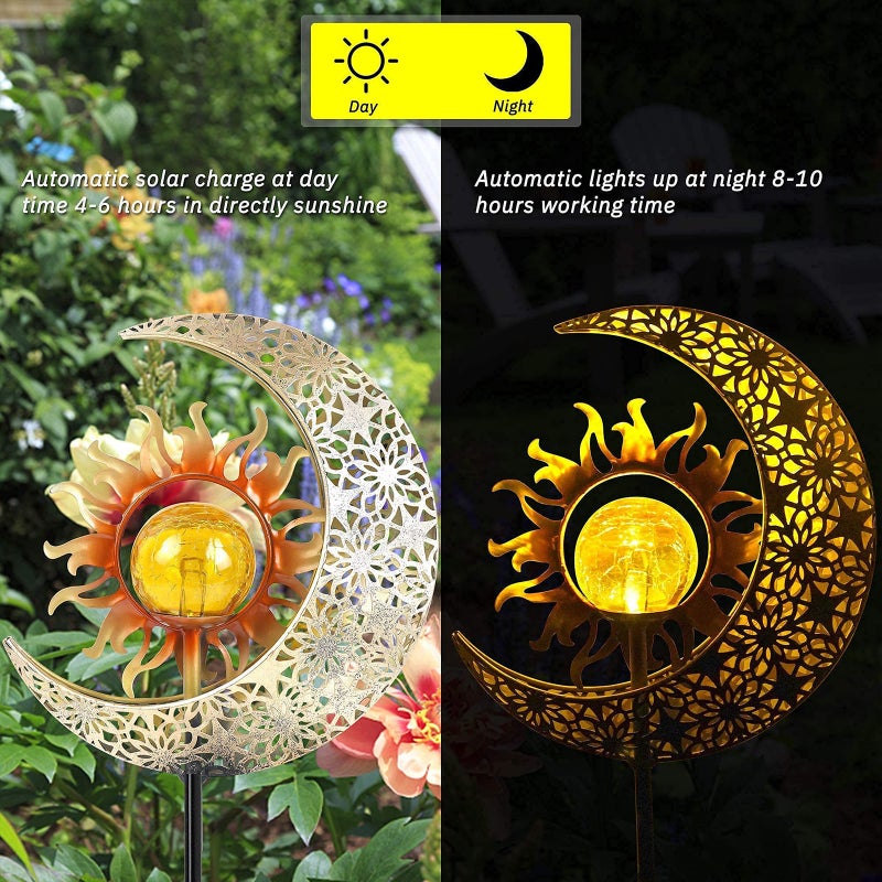 Solar Wind Chime: Moon Shape Warm Yellow LED Light With 8-Hour Runtime, Waterproof Alloy Aluminum Tubes, Deep Harmonious Tone for Outdoor Garden, Yard, Patio Decor - Image 4