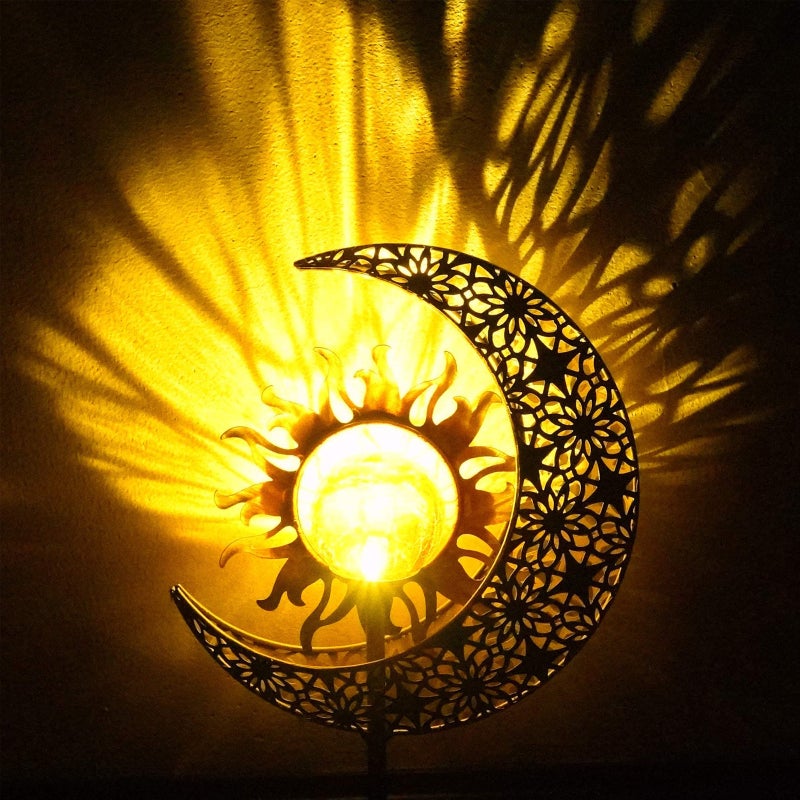Solar Wind Chime: Moon Shape Warm Yellow LED Light With 8-Hour Runtime, Waterproof Alloy Aluminum Tubes, Deep Harmonious Tone for Outdoor Garden, Yard, Patio Decor - Image 3