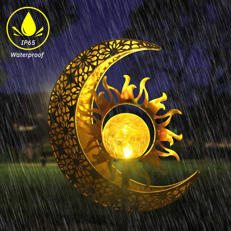 Solar Wind Chime: Moon Shape Warm Yellow LED Light With 8-Hour Runtime, Waterproof Alloy Aluminum Tubes, Deep Harmonious Tone for Outdoor Garden, Yard, Patio Decor - Image 2