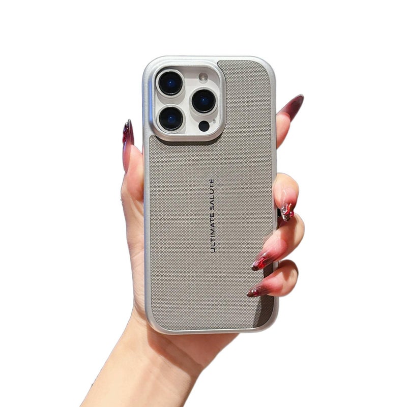 غطاء واقي بTPU لـ iPhone 16 / 16 Plus / 16 Pro / 16 Pro Max مع حماية من السقوط ومقاوم للبصمات مع مقاوم للصدمات مع قبضة مضادة للانزلاق مع مقاوم للخدش باللون رمادي مضاد للانزلاق من. - Image 1