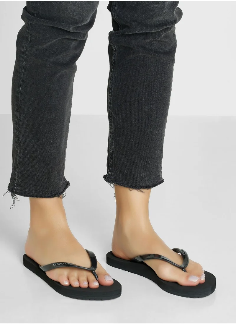 CALVIN KLEIN Logo Detailed Flip Flops