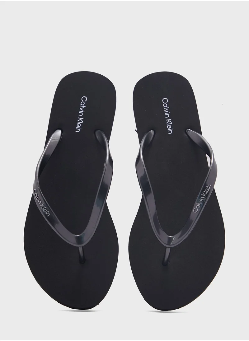 CALVIN KLEIN Logo Detailed Flip Flops