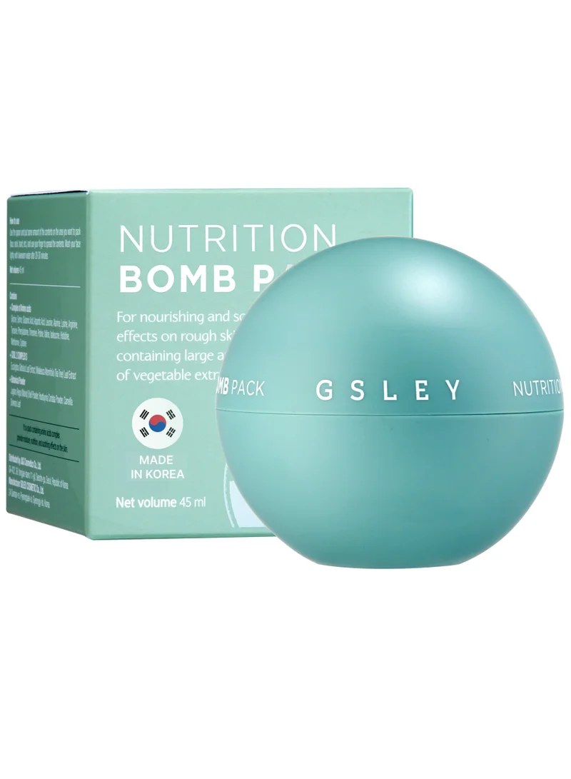 GSLEY Nutrition Bomb Pack - Korean Skincare= Mask, Refreshing & Calming Mask, Infused with Natural Elements, Soothing and Moistruising Wash-off Mask