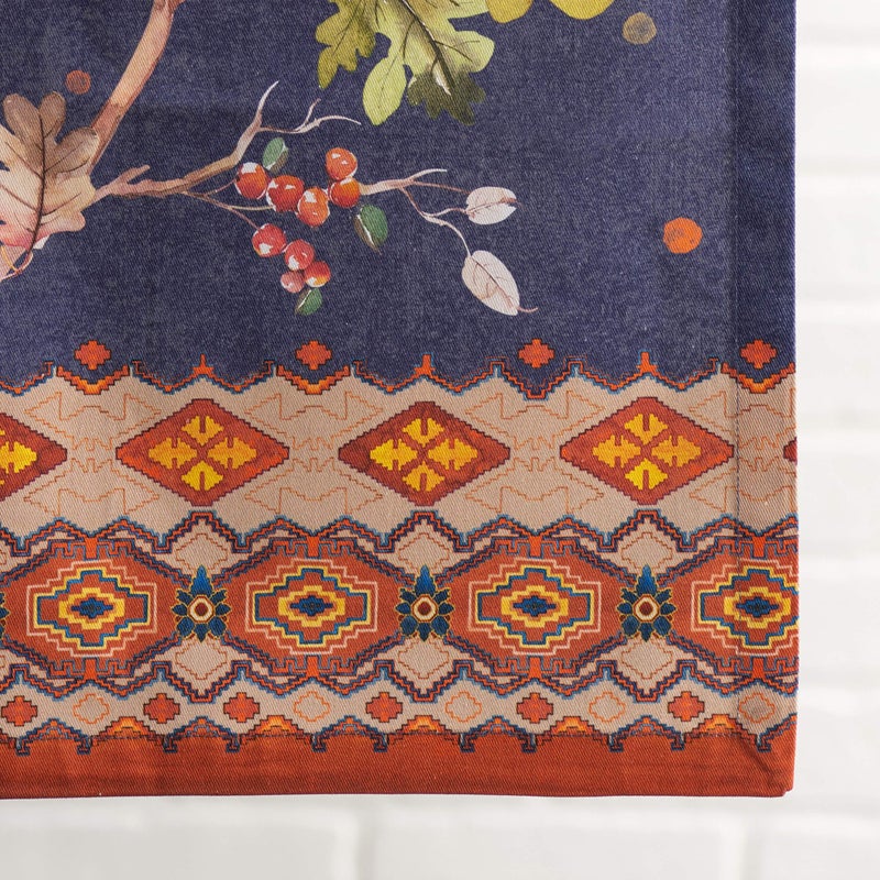 Maison d' Hermine Tablerunner 100% Cotton 14.50Inch x 108Inch Decorative Table Runner Table Runners  Holidays  Buffet  Kelim - Infinity (Single Layer) - Thanksgiving/Christmas - Image 4