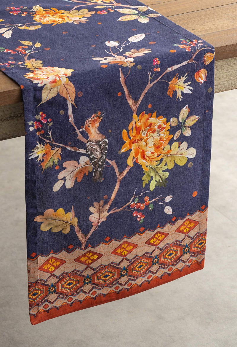 Maison d' Hermine Tablerunner 100% Cotton 14.50Inch x 108Inch Decorative Table Runner Table Runners  Holidays  Buffet  Kelim - Infinity (Single Layer) - Thanksgiving/Christmas - Image 5