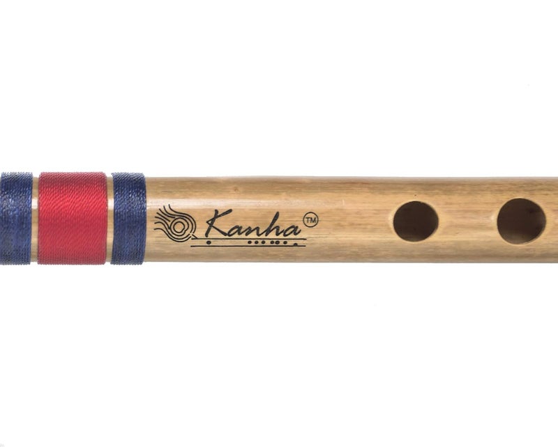 Kanha Flutes A Scale Natural Medium Assam Bamboo Flute Musical Instrument Size 11 Inch Bansuri Right Handed - Image 2