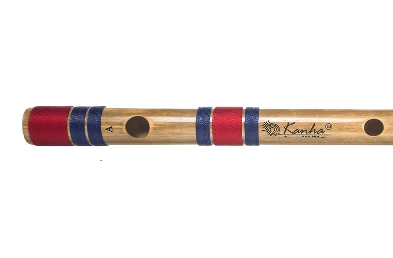 Kanha Flutes A Scale Natural Medium Assam Bamboo Flute Musical Instrument Size 11 Inch Bansuri Right Handed - Image 4