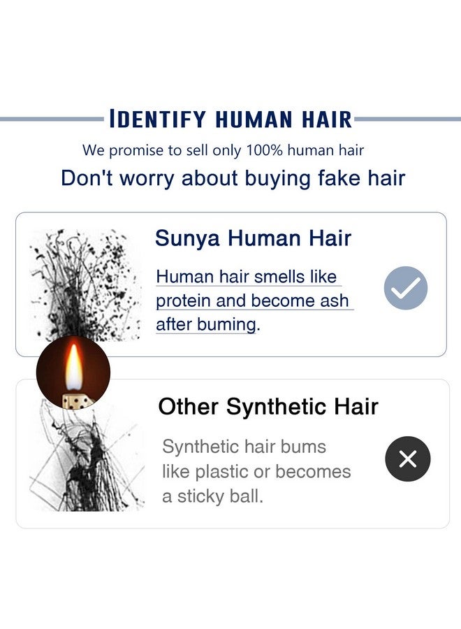 Sunya Clip in Hair Extensions Real Human Hair Natural Black Human Hair Clip in Extensions Double Weft Human Hair Clip ins Straight Hair Extensions Clip ins 18 Inch #1B 8Pcs/120g - Image 5
