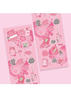 Korean Conversation Frame Kaka Sticker Model Rabbit Leopard Slips Elements Ins Style Hand Account Sticker Diy Patchwork Material Leopard print control