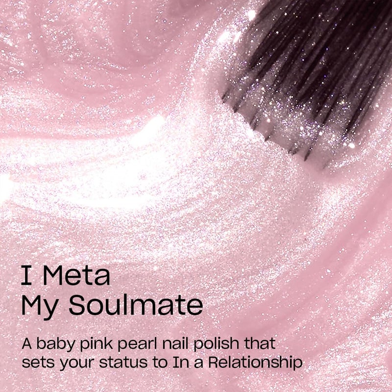 OPI Nail Lacquer I Meta My Soulmate | Sheer Soft Pink Pearl Chip Resistant Nail Polish | Me, Myself Collection - Image 3