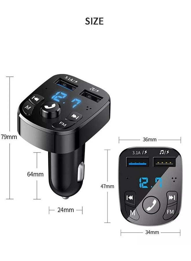 Car Bluetooth Mp3 Player Automobile Fm Transmitter Car Phone Music USB Flash Disk
