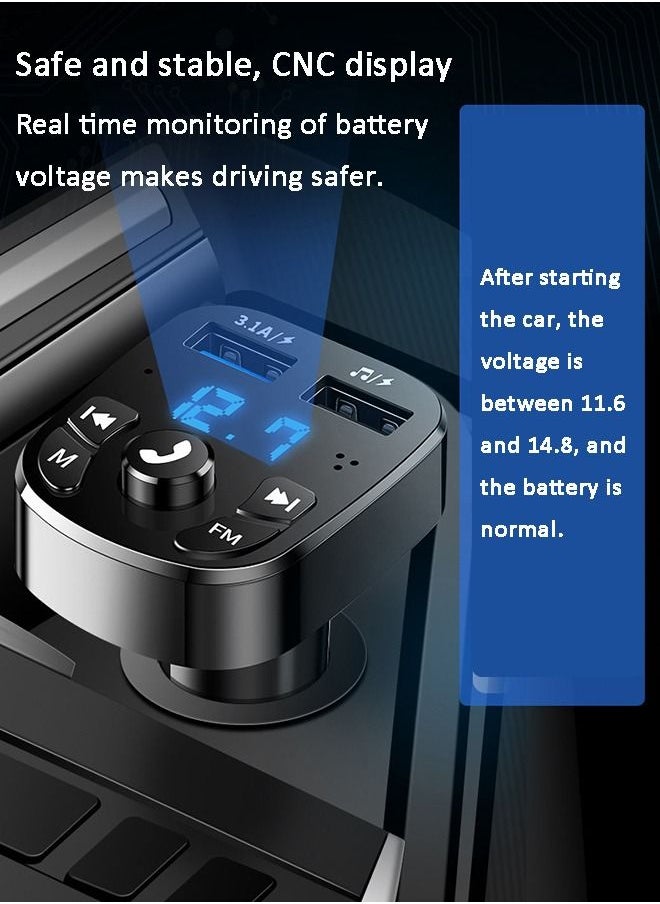 Car Bluetooth Mp3 Player Automobile Fm Transmitter Car Phone Music USB Flash Disk